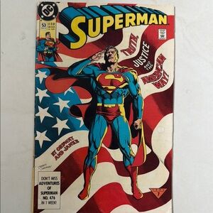 DC Comics Superman Comic Cover - Red, Blue, Yellow